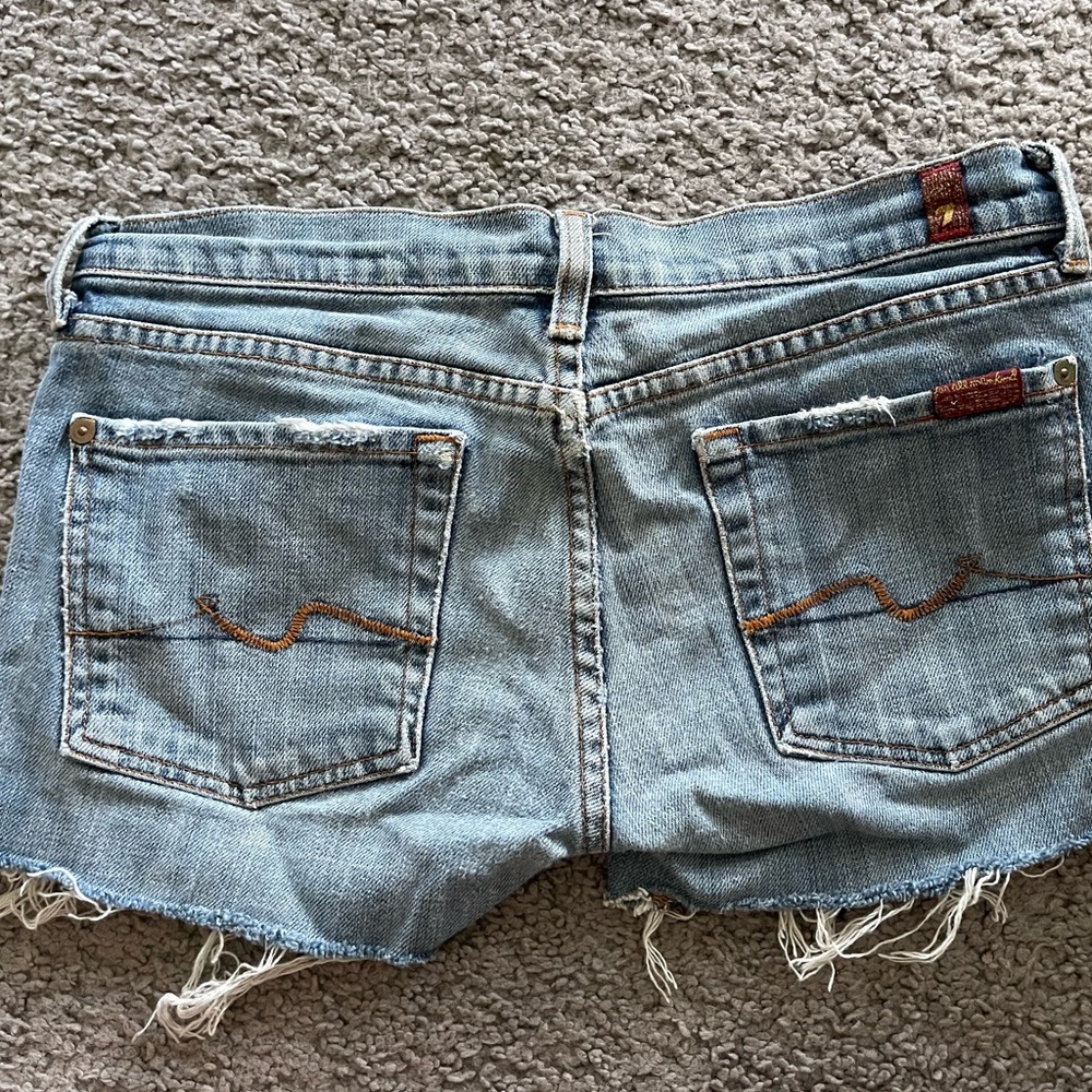 7 for all Mankind Jean cut off shorts